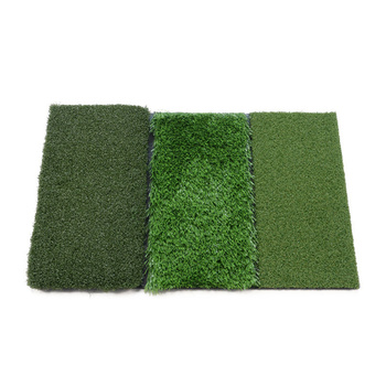 Three-fold Golf Practice Mat Indoor Realistic Turf Mat Golf Training Aids Home Sports Supplies for Men Women (Green)